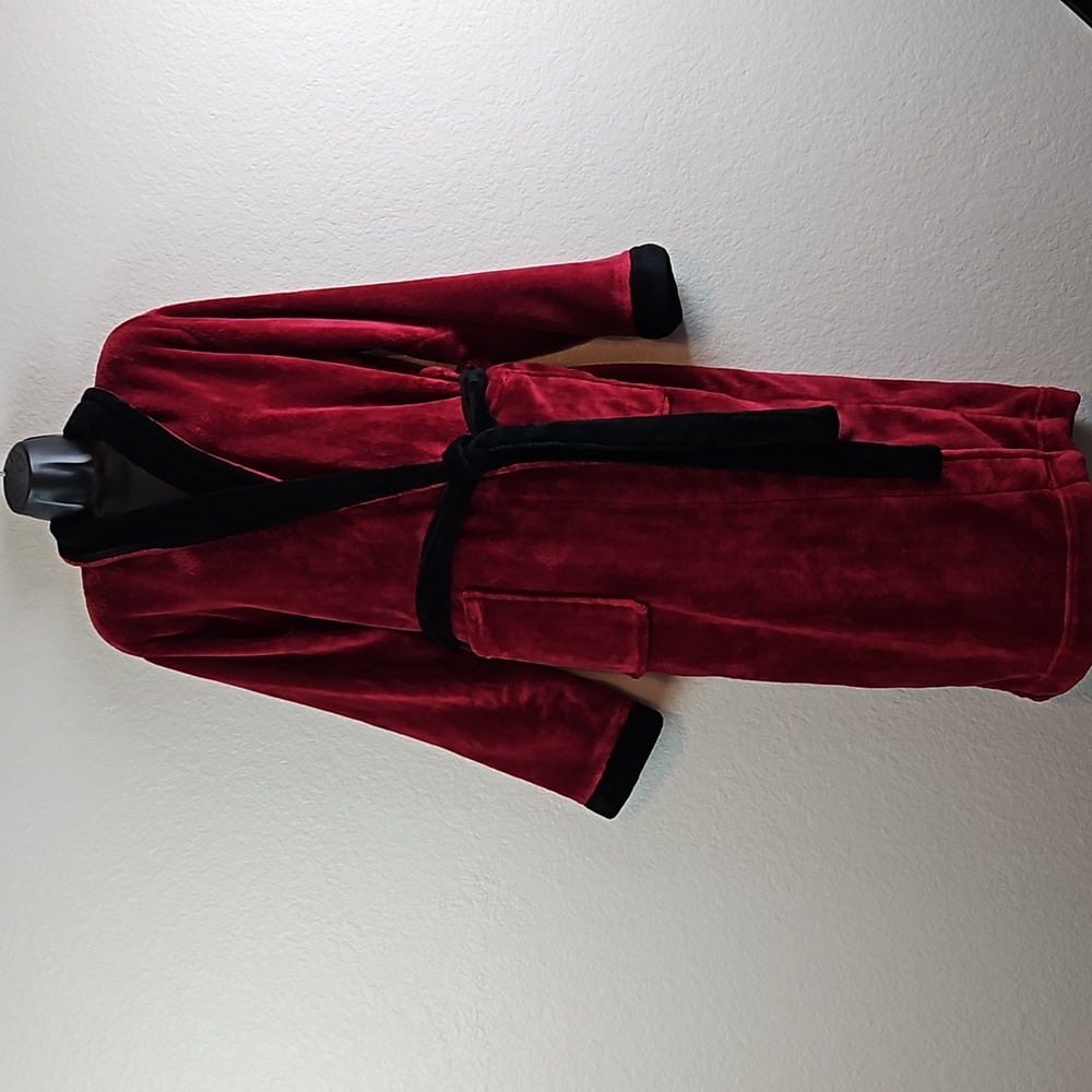 NY Threads | Women's Shawl Collar Plush Fleece Self-Tie Pockets Robe S/M